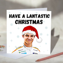 Load image into Gallery viewer, Lando Norris F1 Christmas Card - Have a Lantastic Christmas
