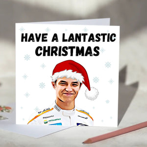 Lando Norris F1 Christmas Card - Have a Lantastic Christmas