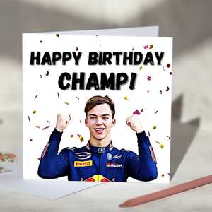 Happy Birthday Champ Pierre Gasly F1 Birthday Card