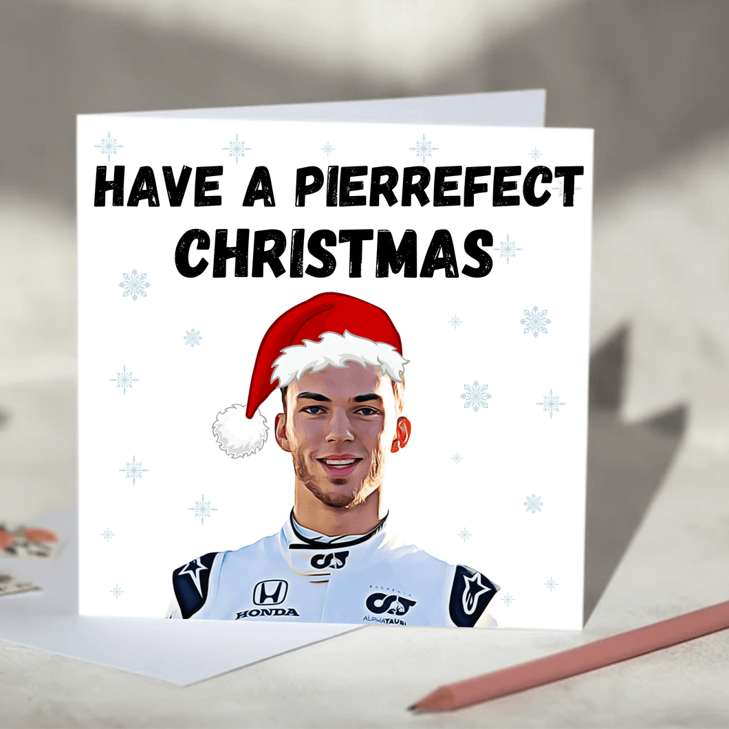 Pierre Gasly F1 Christmas Card - Have a Pierrefect Christmas