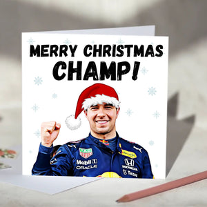 Sergio Perez Champ Card