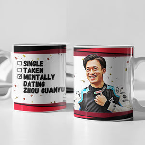 Single, Taken, Mentally Dating Sebastian Vettel F1 Mug Gift