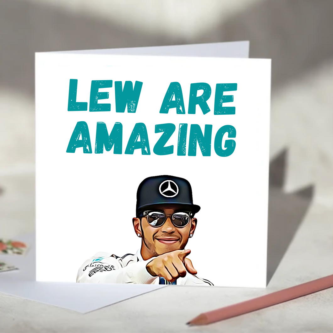 Lew Are Amazing Lewis Hamilton Mercedes F1 Card