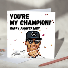 Load image into Gallery viewer, Lewis Hamilton F1 Card, Birthday, Father&#39;s Day, Mother&#39;s Day
