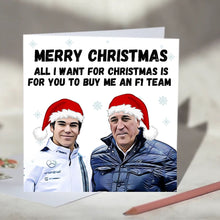 Load image into Gallery viewer, Lance Stroll F1 Christmas Card - All I Want For Christmas
