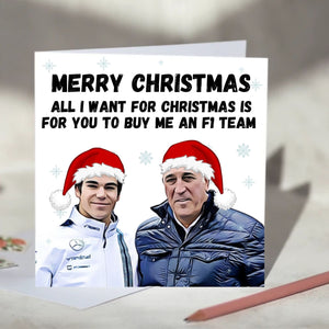 Lance Stroll F1 Christmas Card - All I Want For Christmas