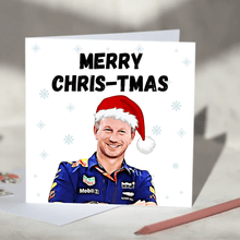 Load image into Gallery viewer, Christian Horner F1 Christmas Card - Merry Chris-tmas
