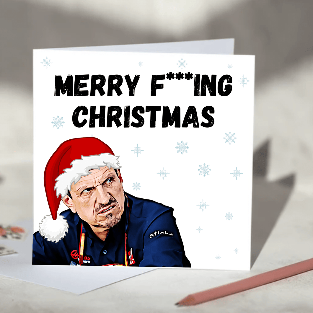 Guenther Steiner F1 Christmas Card - Merry F***ing Christmas