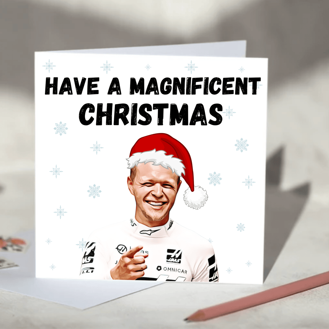 Kevin Magnussen F1 Christmas Card - Have a Magnificent Christmas