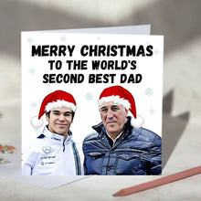 Load image into Gallery viewer, Lance Stroll F1 Christmas Card - World&#39;s Second Best Dad
