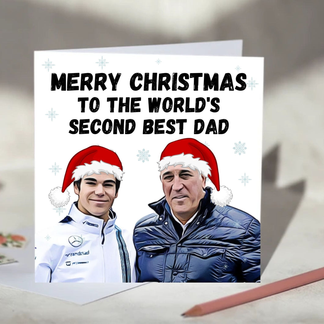 Lance Stroll F1 Christmas Card - World's Second Best Dad