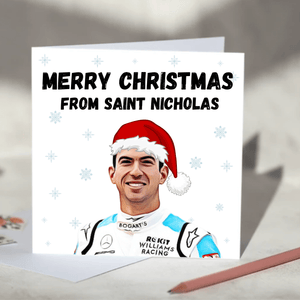 Nicholas Latifi F1 Christmas Card - Merry Christmas from Saint Nicholas