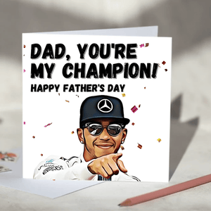 Lewis Hamilton F1 Card, Birthday, Father's Day, Mother's Day