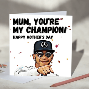 Lewis Hamilton F1 Card, Birthday, Father's Day, Mother's Day