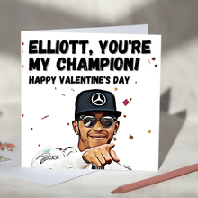 Load image into Gallery viewer, Lewis Hamilton F1 Card, Birthday, Father&#39;s Day, Mother&#39;s Day
