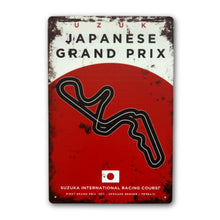 Load image into Gallery viewer, Suzuka Circuit F1 Vintage Metal Sign, Japan Grand Prix Retro Wall Decoration for Formula 1 Fans
