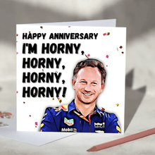 Load image into Gallery viewer, Christian Horner I&#39;m Horny Lyrics F1 Card
