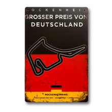 Load image into Gallery viewer, Hockenheimring Circuit F1 Vintage Metal Sign, German Grand Prix Retro Wall Decoration for Formula 1 Fans

