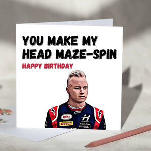 You Make My Head Maze-spin Nikita Mazepin F1 Card