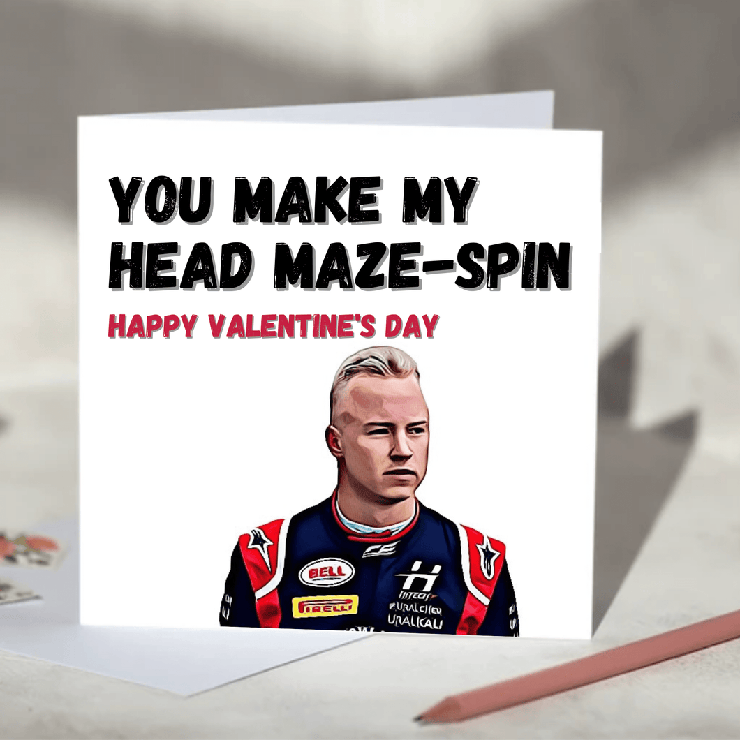You Make My Head Maze-spin Nikita Mazepin F1 Card
