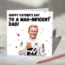 Load image into Gallery viewer, Magnificent Dad Kevin Magnussen F1 Father&#39;s Day Card

