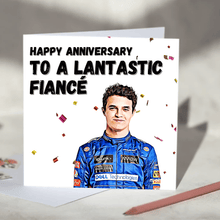 Load image into Gallery viewer, Happy Birthday to a Lantastic Relative Lando Norris F1 Card
