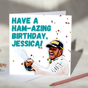 Lewis Hamilton 'Have a Ham-azing Birthday' F1 Card