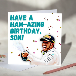 Lewis Hamilton 'Have a Ham-azing Birthday' F1 Card