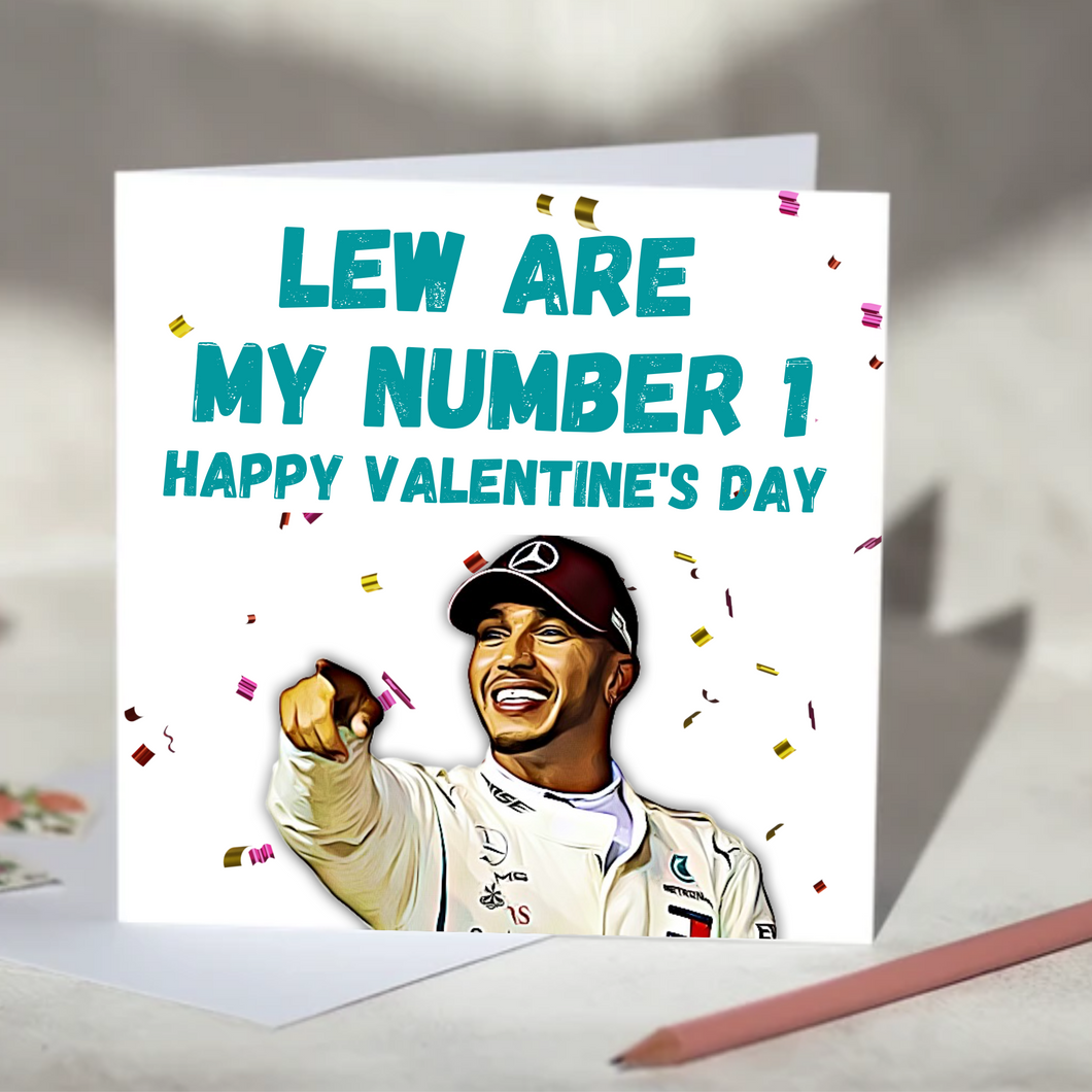 Lew Are My Number 1 Lewis Hamilton F1 Card