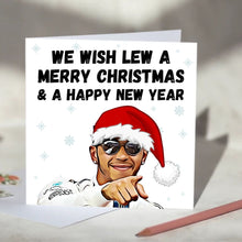 Load image into Gallery viewer, Lewis Hamilton F1 Christmas Card - We Wish Lew A Merry Christmas
