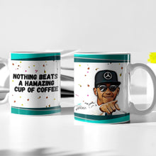 Load image into Gallery viewer, Lewis Hamilton, Mercedes Formula 1 Mug, Ideal Gift for F1 Fan
