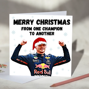 Max Verstappen F1 Christmas Card - Merry Christmas From One Champion To Another