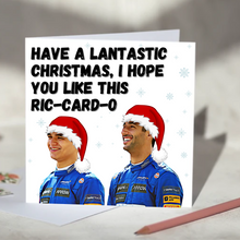 Load image into Gallery viewer, Daniel Ricciardo and Lando Norris F1 Christmas Card
