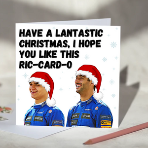 Daniel Ricciardo and Lando Norris F1 Christmas Card