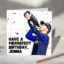 Load image into Gallery viewer, Pierre Gasly Have a Pierrefect Birthday F1 Card
