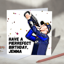 Load image into Gallery viewer, Pierre Gasly Have a Pierrefect Birthday F1 Card
