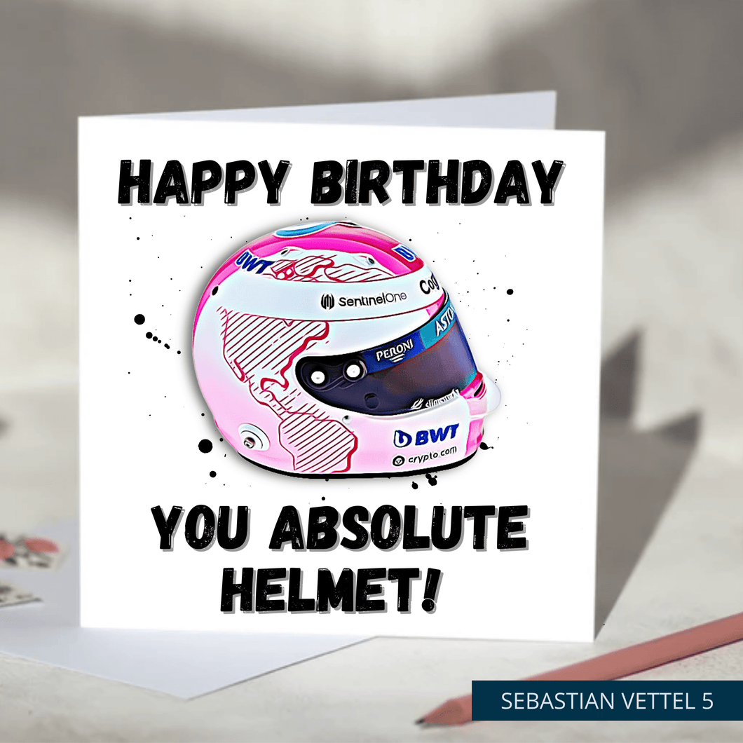 Happy Birthday You Absolute Helmet Funny F1 Birthday Card