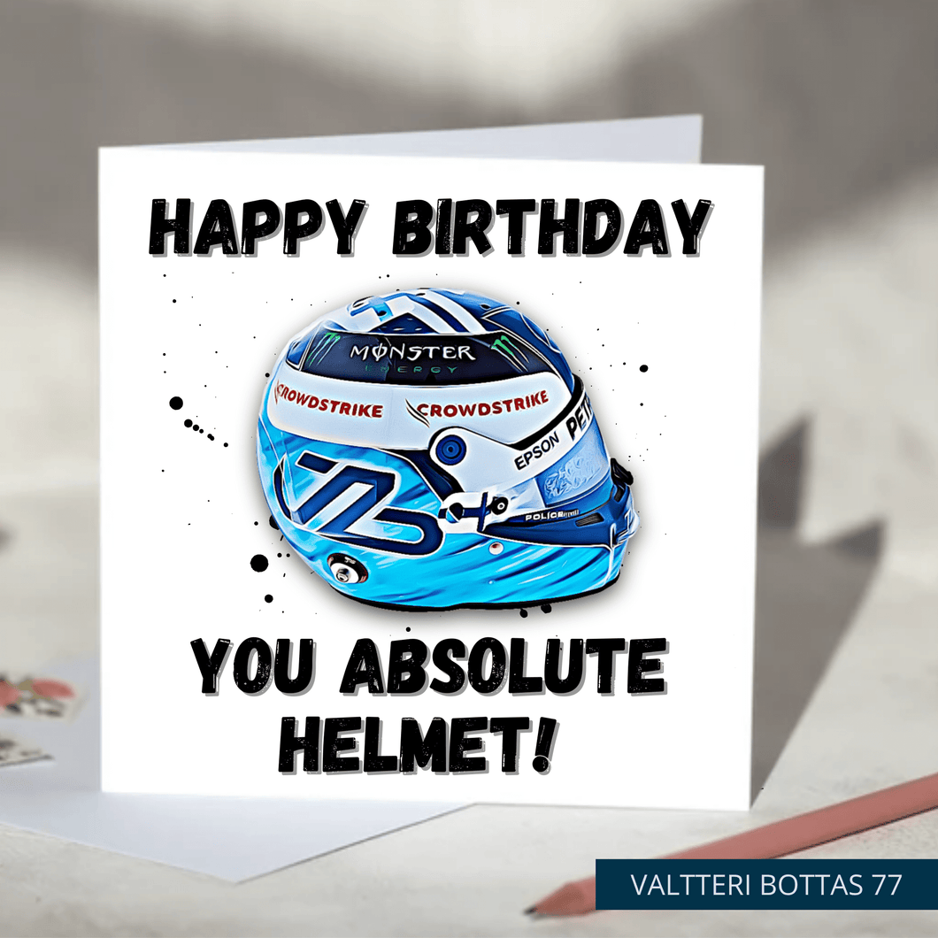 Happy Birthday You Absolute Helmet Funny F1 Birthday Card