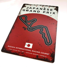Load image into Gallery viewer, Suzuka Circuit F1 Vintage Metal Sign, Japan Grand Prix Retro Wall Decoration for Formula 1 Fans
