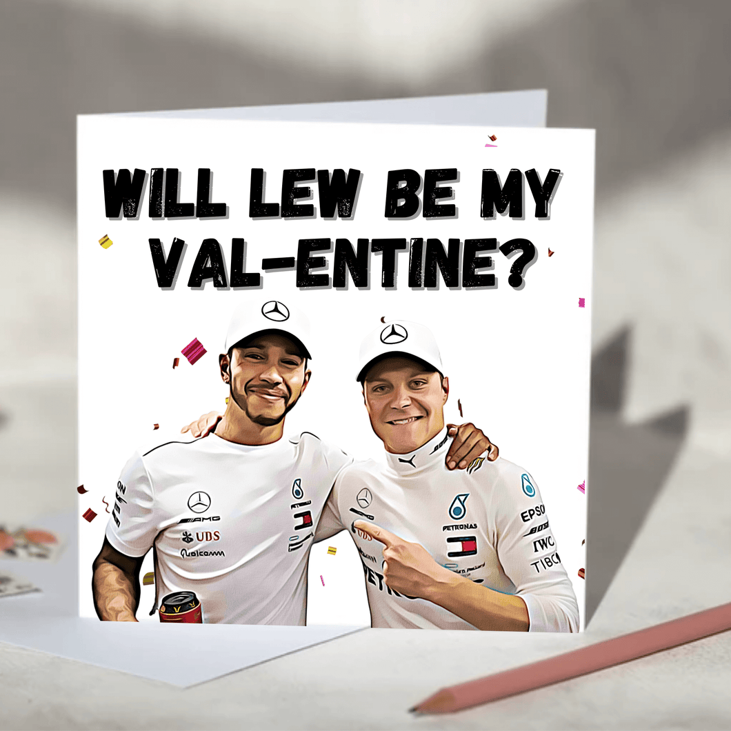 Lewis Hamilton and Valterri Bottas F1 Valentine's Day Card